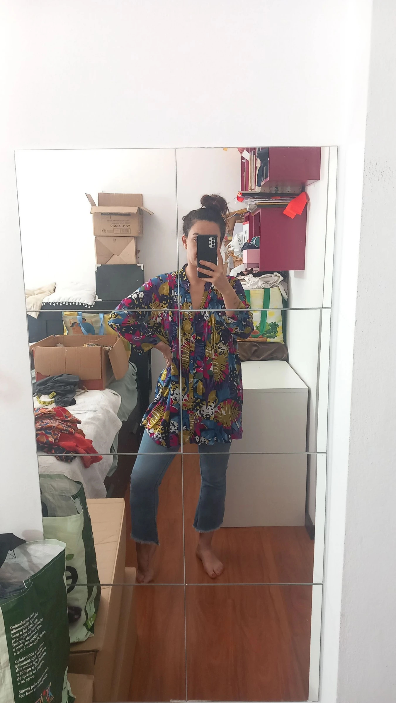 Túnica oversized floral, Anne Weyburn, tamanho M/L – photo 9